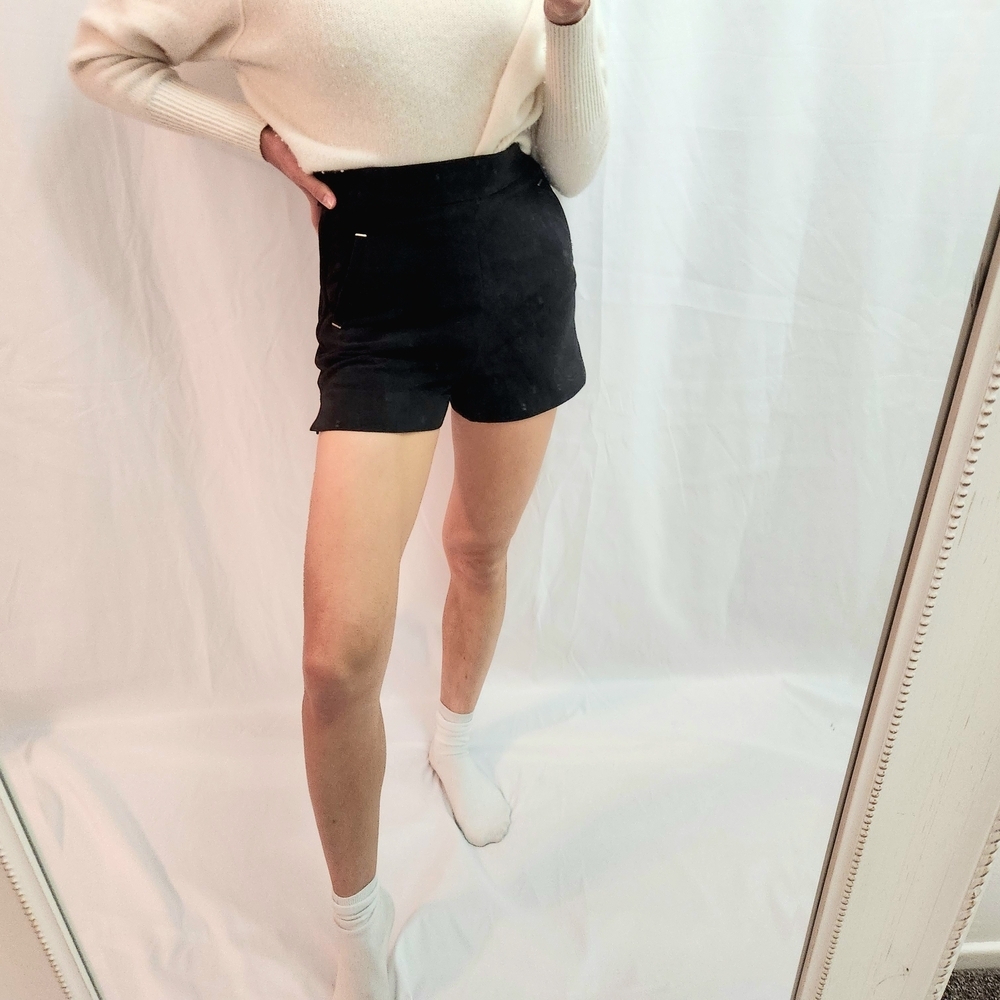 Black Women's Shorts High Waisted Pockets Fashion